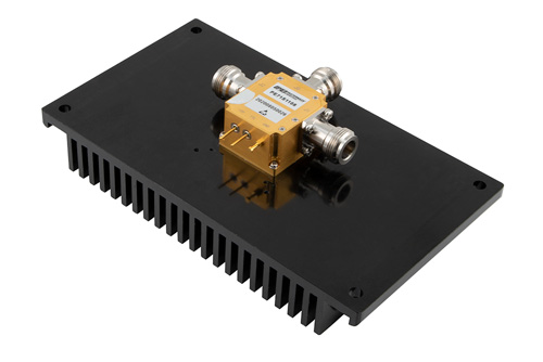 Reflective SPDT GaN High Power PIN Diode Switch Operating from 500 MHz to 6 GHz Up to 100 Watts (+50 dBm), 100ns and N with Heatsink