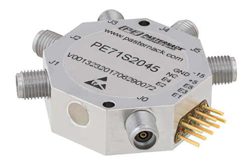 Absorptive SP5T PIN Diode Switch Operating From 100 MHz to 20 GHz Up to 0.5 Watts (+27 dBm) and SMA
