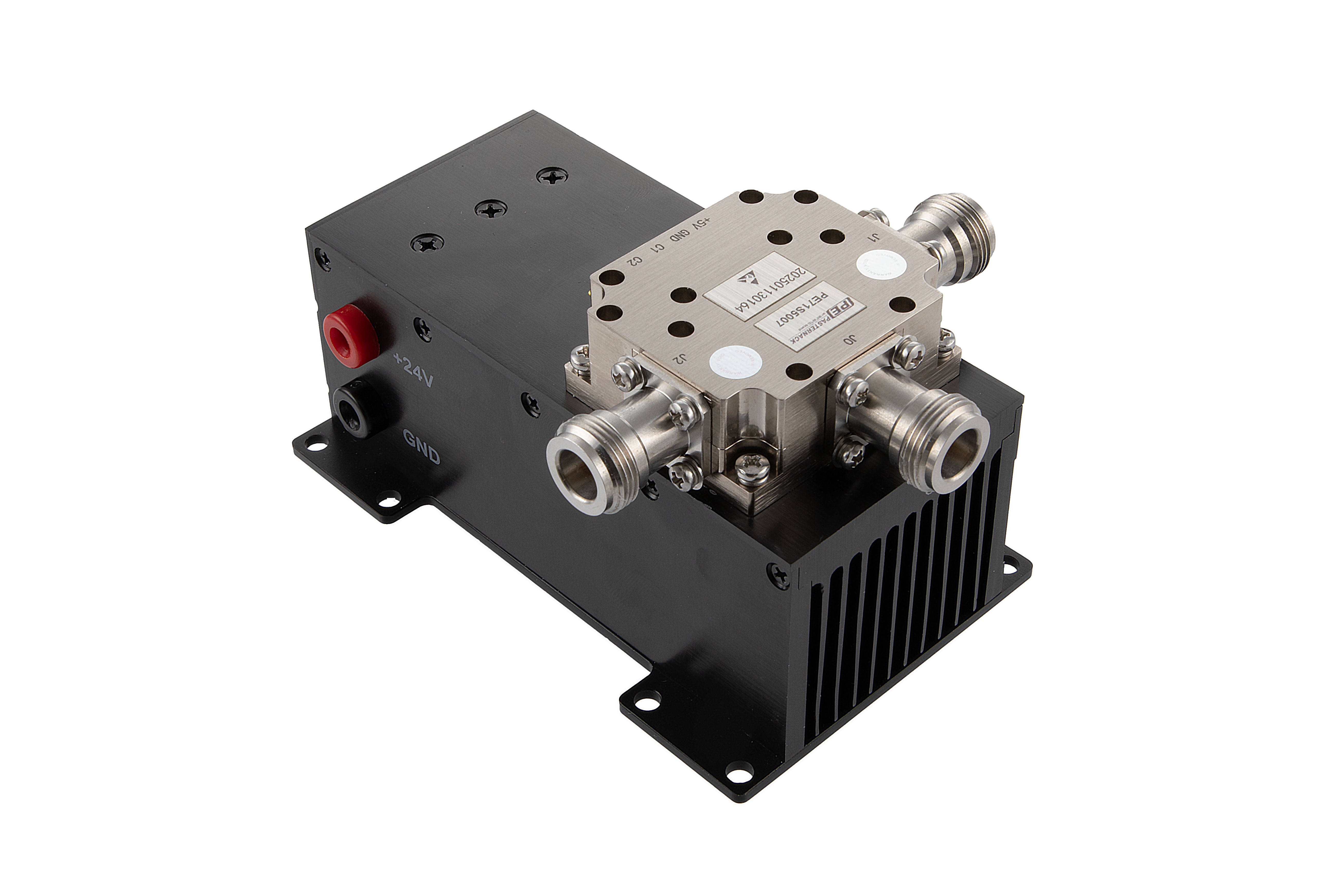 Reflective SPDT PIN Diode Switch Operating From 20 MHz to 500 MHz Up to 500 Watt Pulsed (+57 dBm) and Field Replaceable N-Type with Heatsink