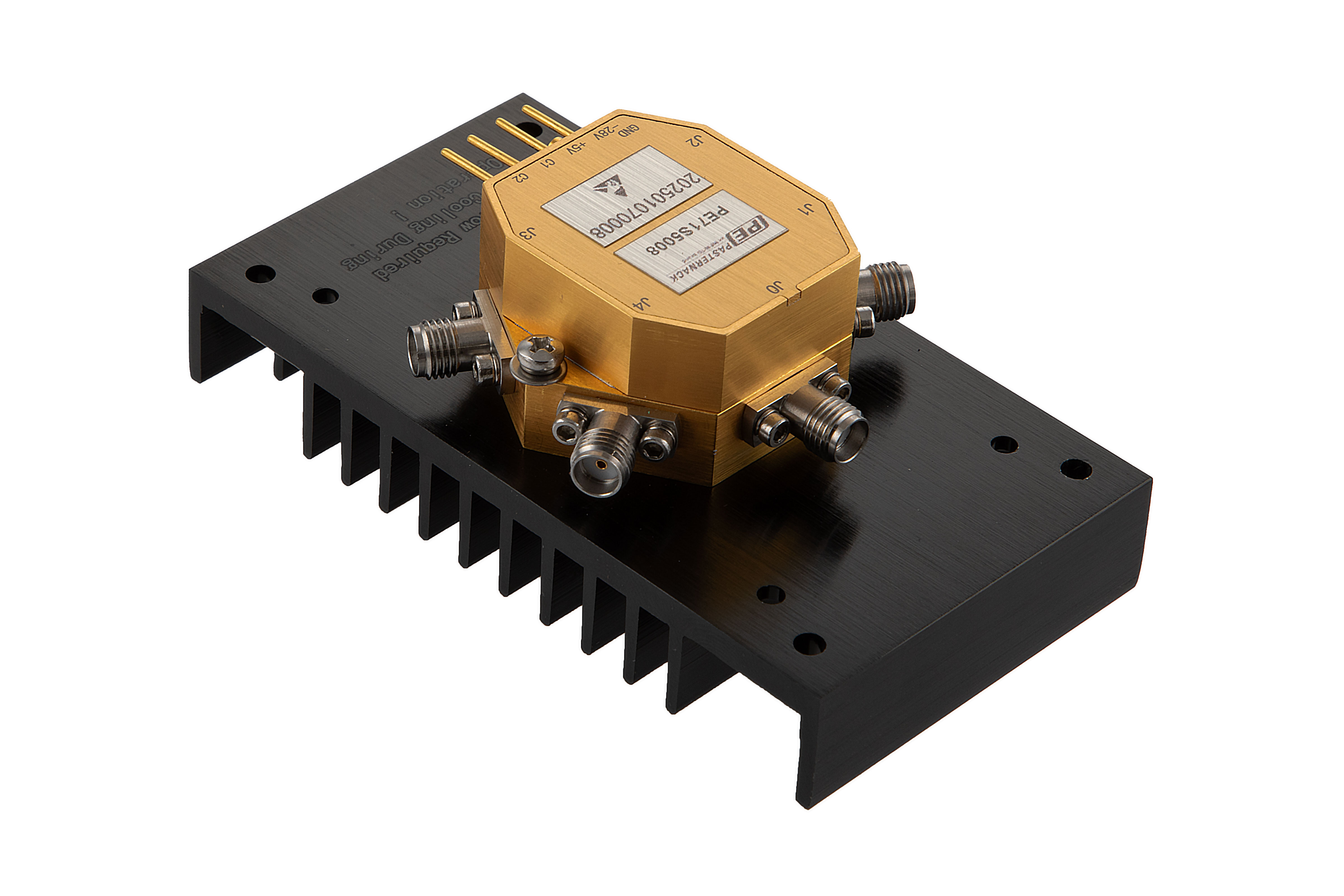 Reflective SP4T PIN Diode Switch Operating From 100 MHz to 520 MHz Up to 100 Watt (+50 dBm) and Field Replaceable SMA with Heatsink