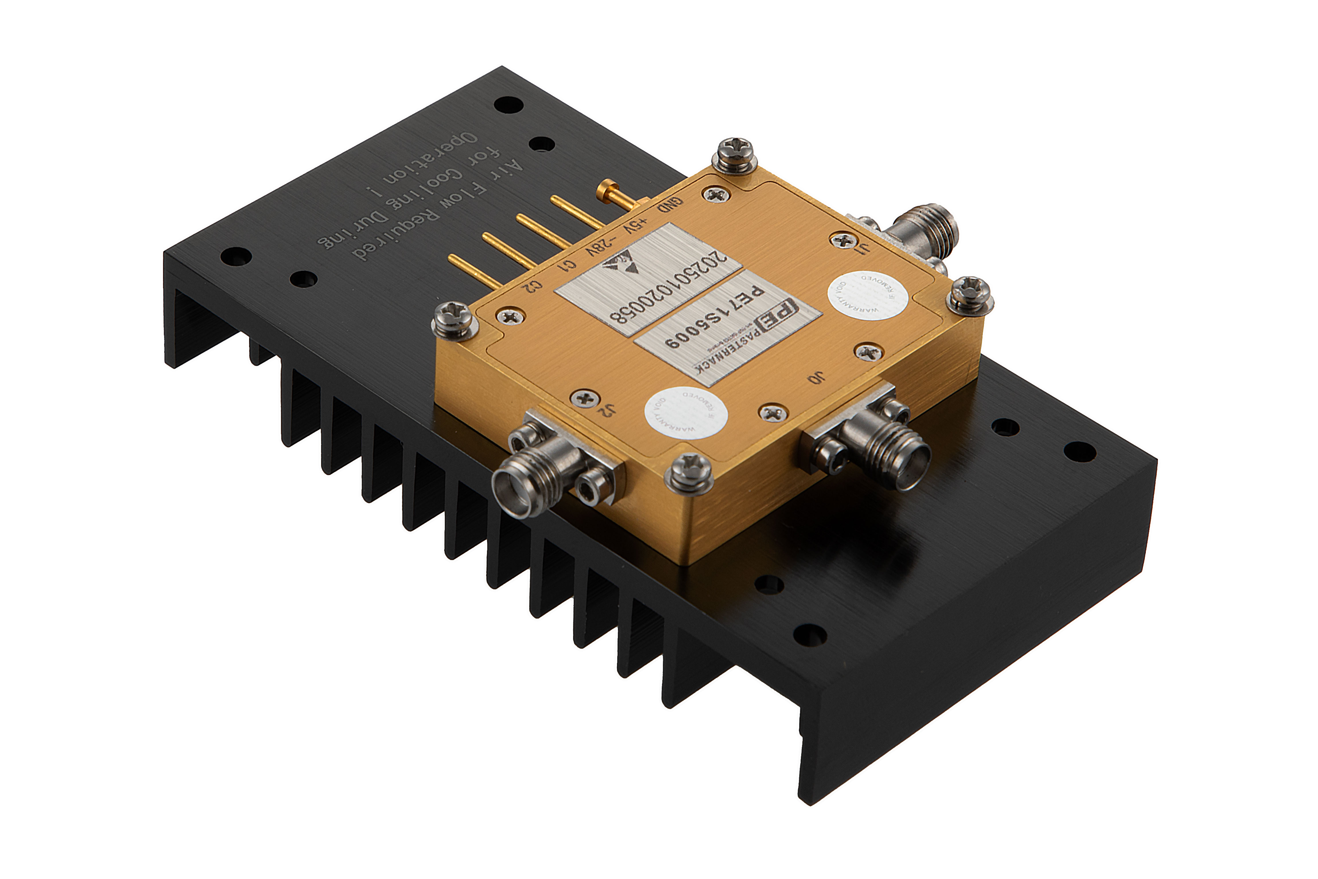 Reflective SPDT PIN Diode Switch Operating From 50 MHz to 700 MHz Up to 100 Watt (+50 dBm) and Field Replaceable SMA with Heatsink
