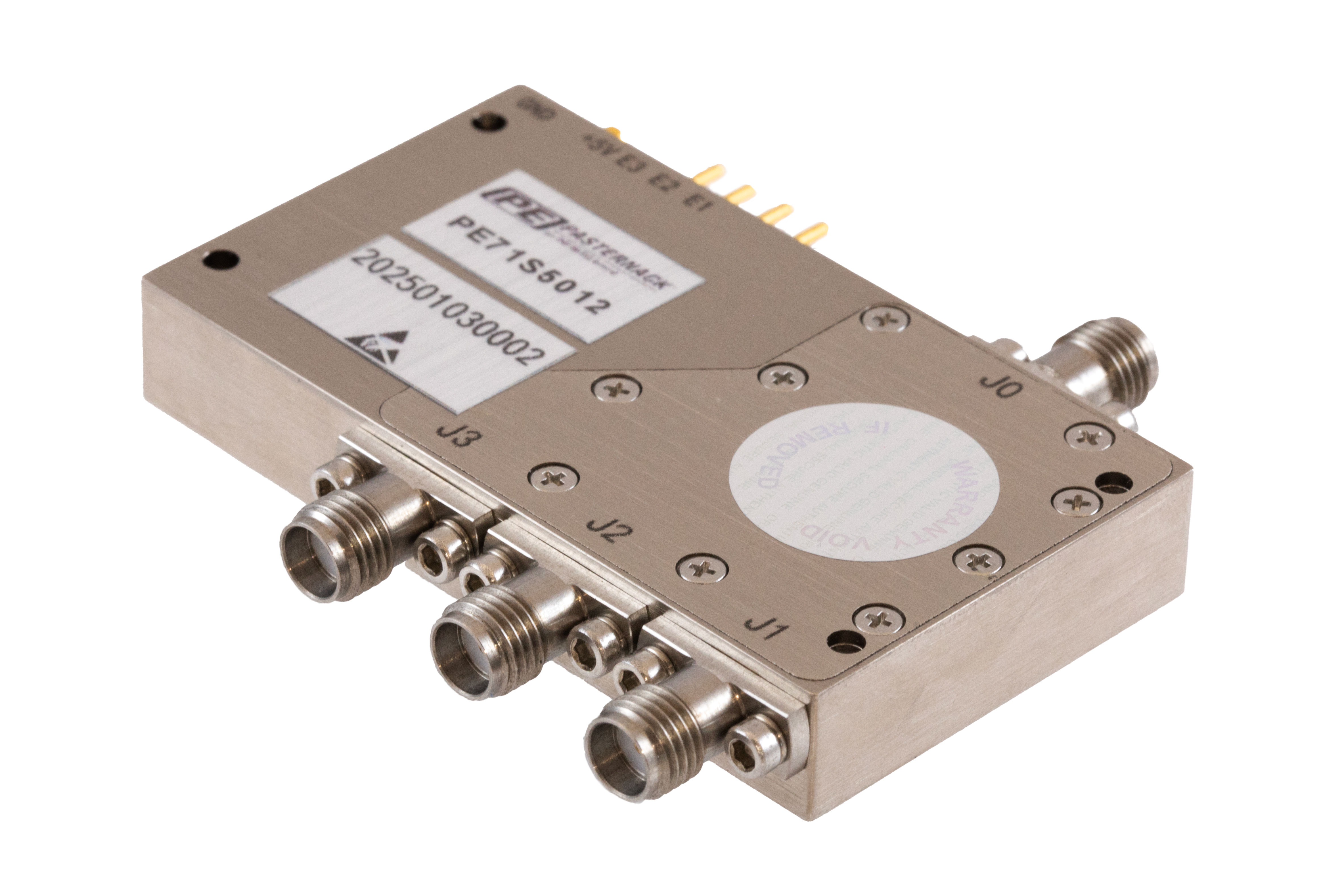 Reflective SP3T PIN Diode Switch Operating From 10 MHz to 6 GHz Up to 40 Watt (+46 dBm) and Field Replaceable SMA
