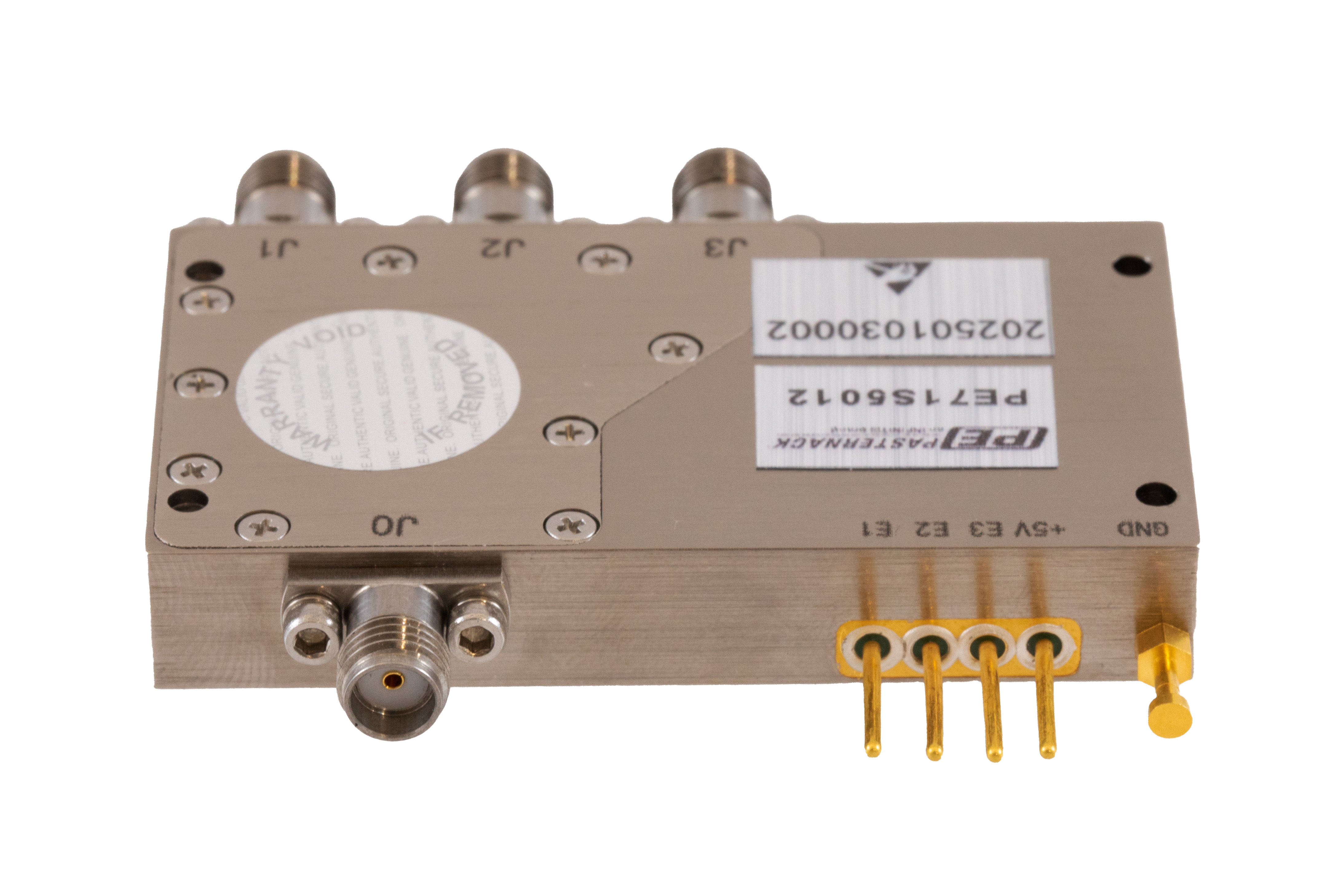 Reflective SP3T PIN Diode Switch Operating From 10 MHz to 6 GHz Up to 40 Watt (+46 dBm) and Field Replaceable SMA