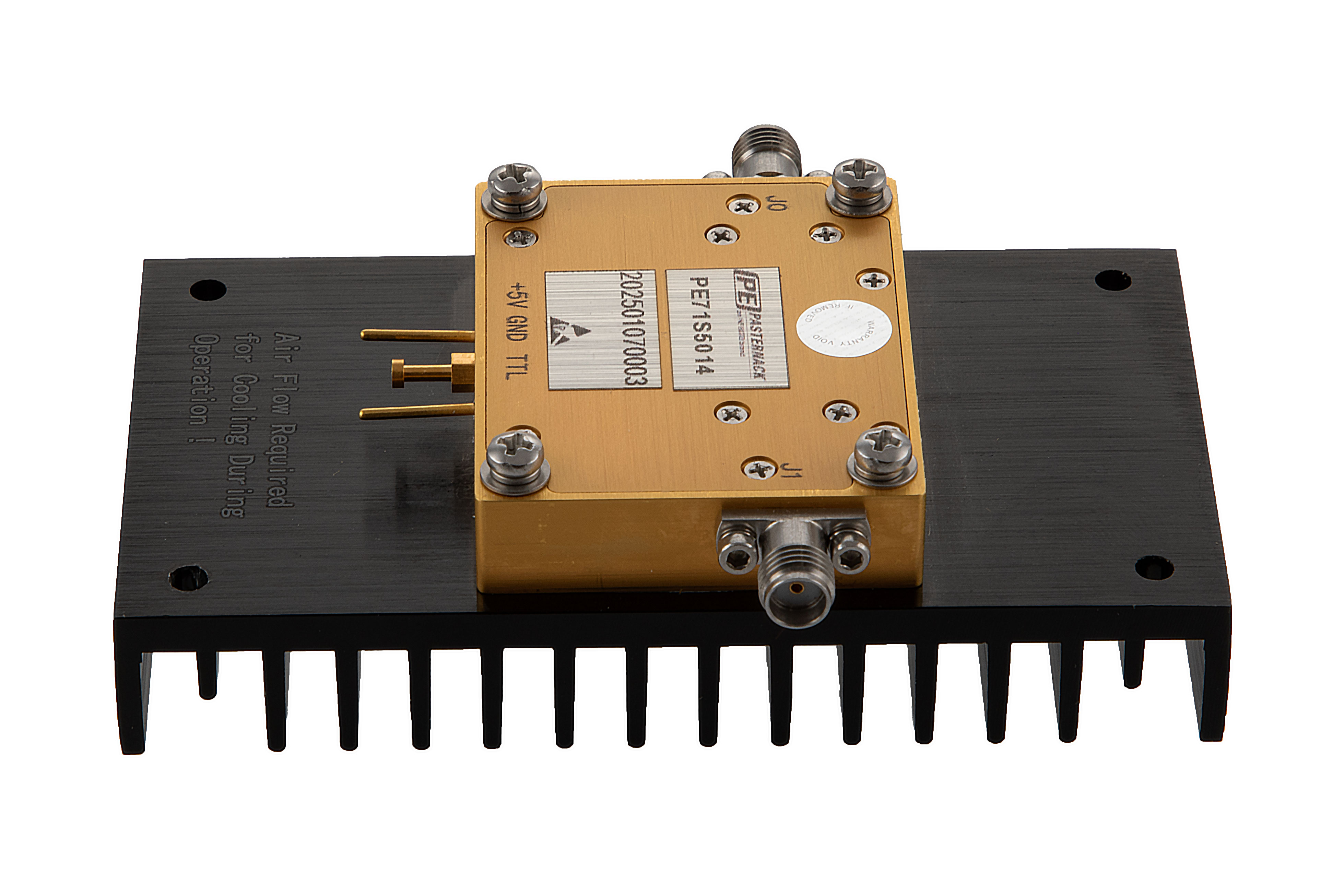 Reflective SPST PIN Diode Switch Operating From 1 GHz to 18 GHz Up to 20 Watt (+43 dBm) and Field Replaceable SMA with Heatsink