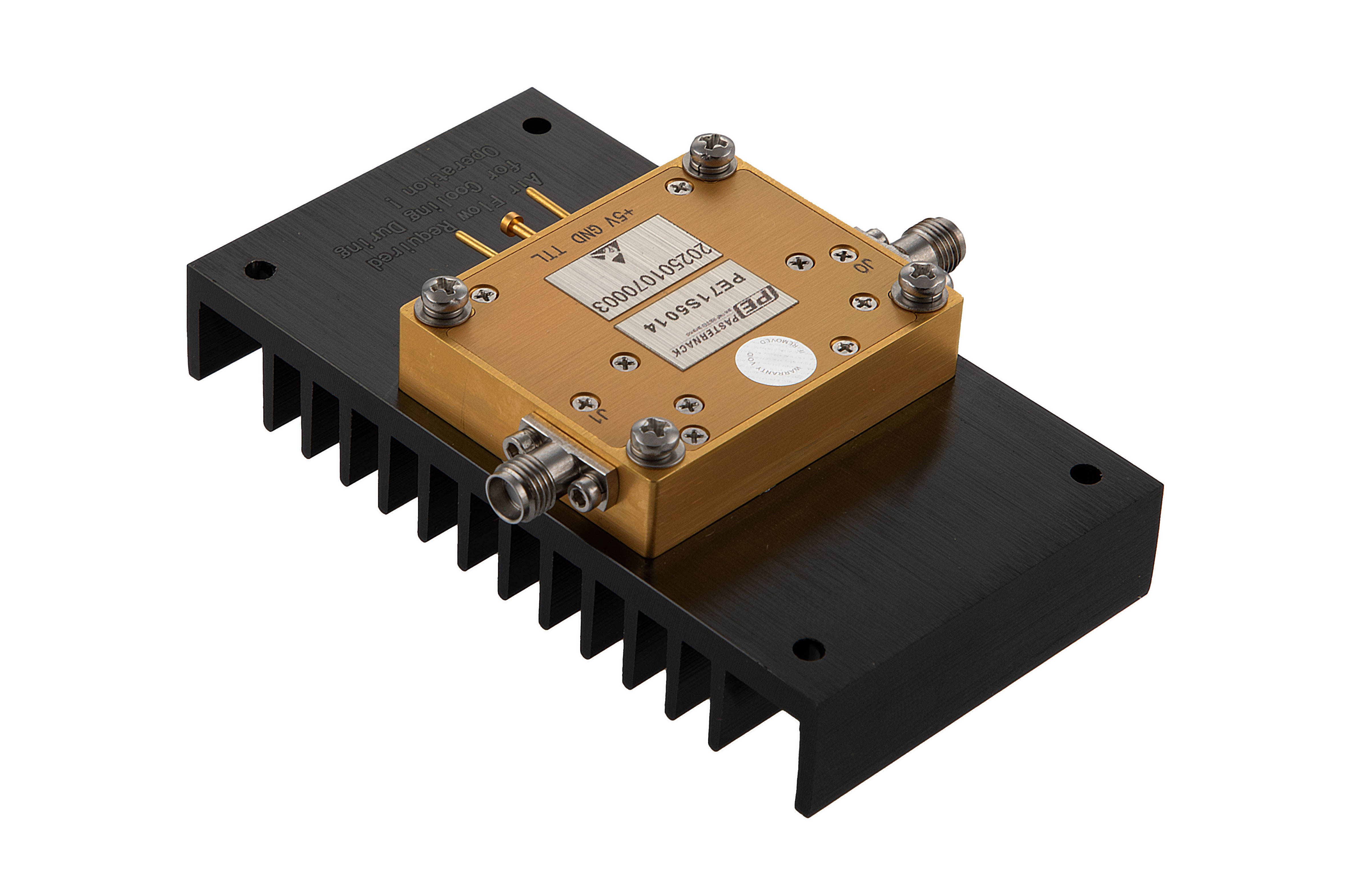 Reflective SPST PIN Diode Switch Operating From 1 GHz to 18 GHz Up to 20 Watt (+43 dBm) and Field Replaceable SMA with Heatsink