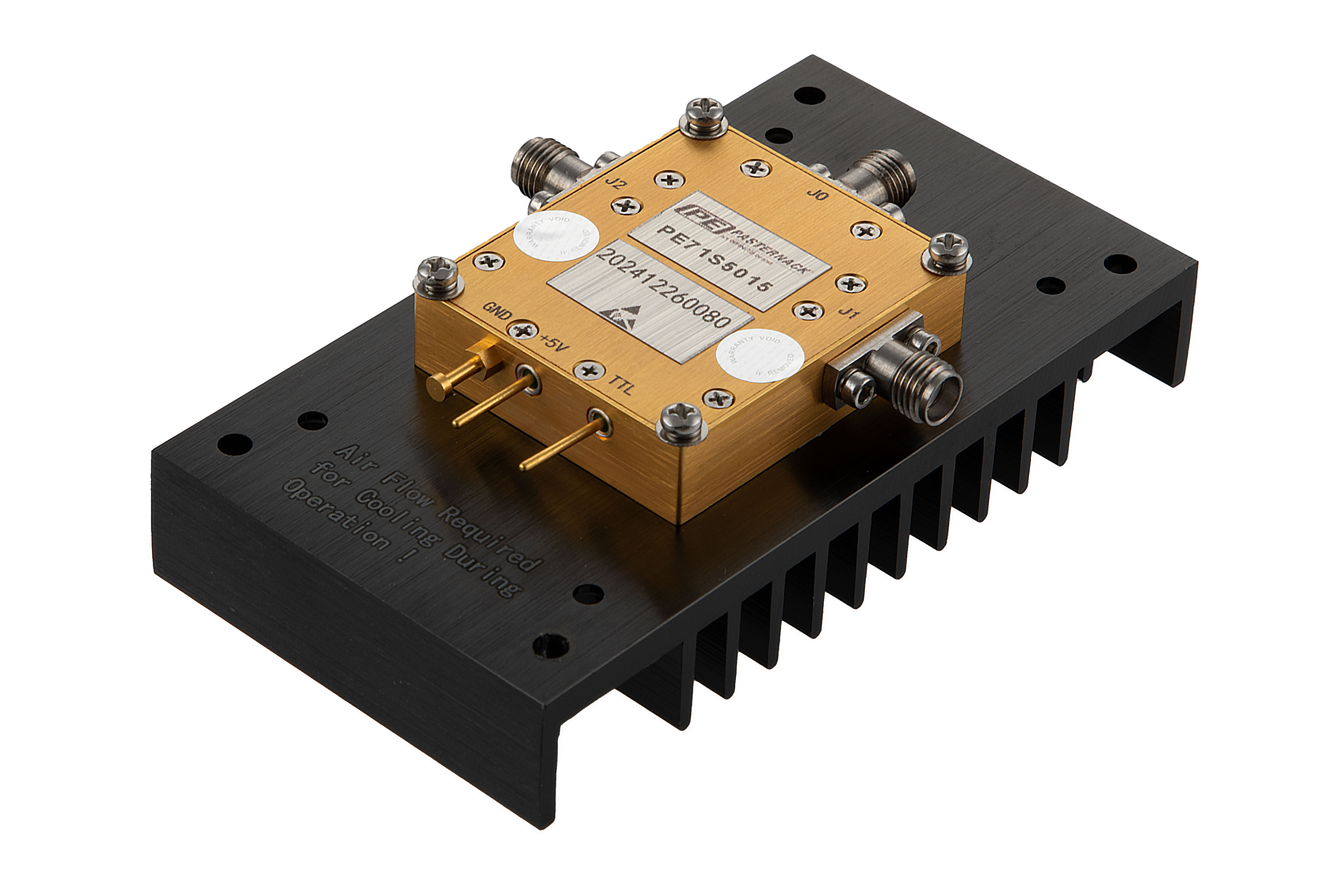 Reflective SPDT PIN Diode Switch Operating From 1 GHz to 18 GHz Up to 20 Watt (+43 dBm) and Field Replaceable SMA with Heatsink