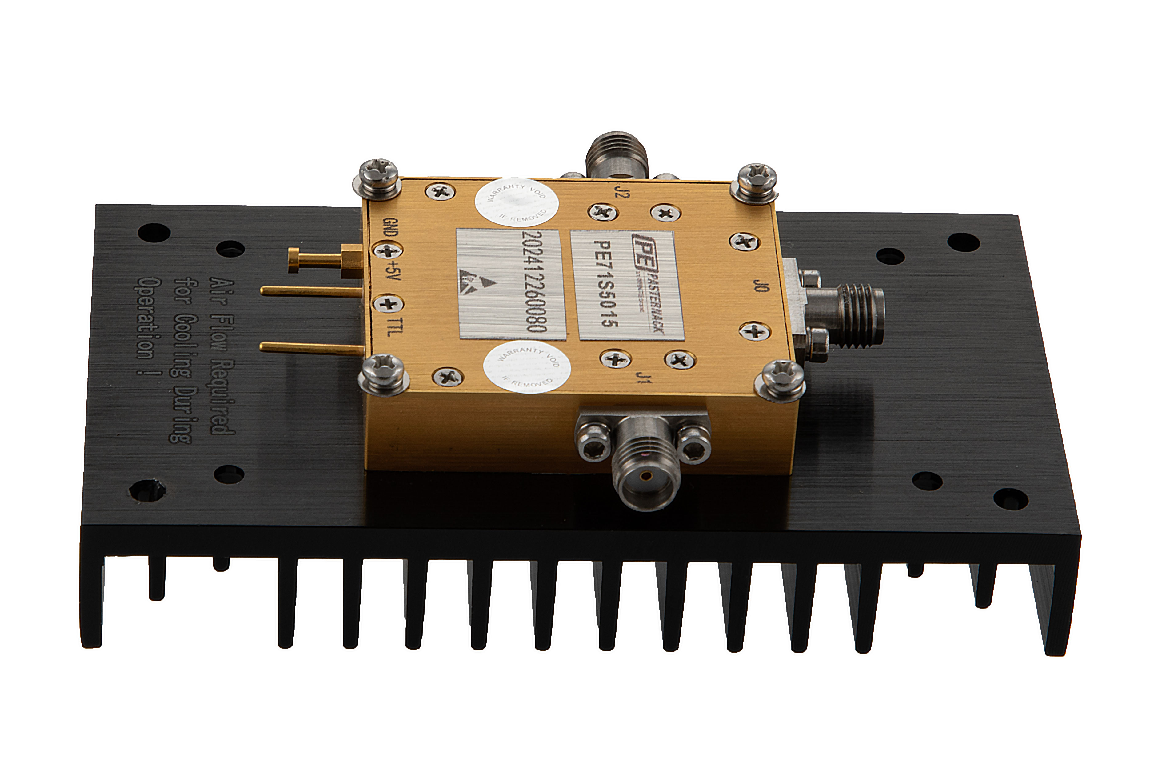Reflective SPDT PIN Diode Switch Operating From 1 GHz to 18 GHz Up to 20 Watt (+43 dBm) and Field Replaceable SMA with Heatsink