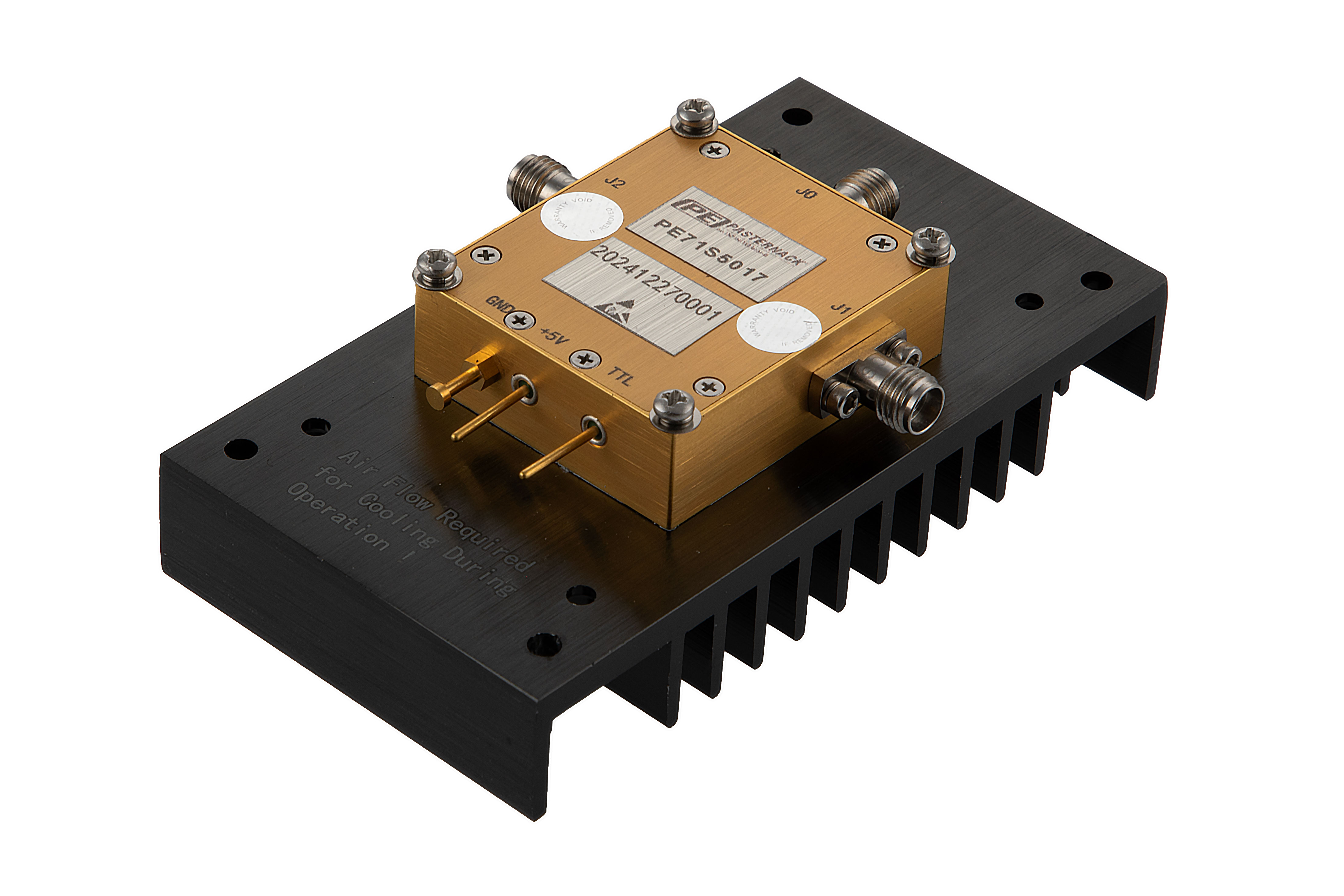 Reflective SPDT PIN Diode Switch Operating From 26 GHz to 40 GHz Up to 16 Watt (+42 dBm) and Field Replaceable 2.92mm with Heatsink