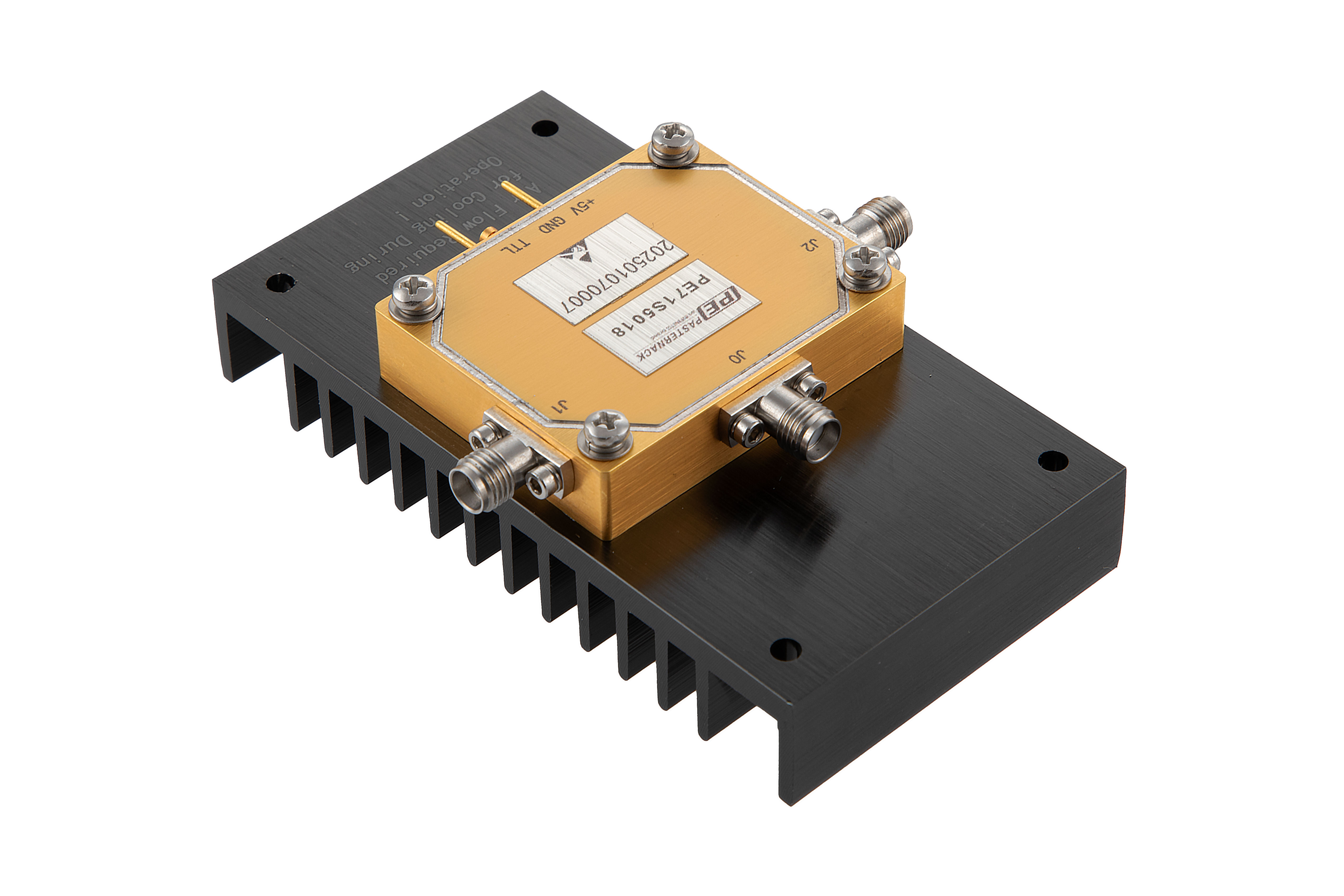 Reflective SPDT PIN Diode Switch Operating From 8 GHz to 18 GHz Up to 150 Watt Pulsed (+51.7 dBm) and SMA, Hermetically Sealed with Heatsink