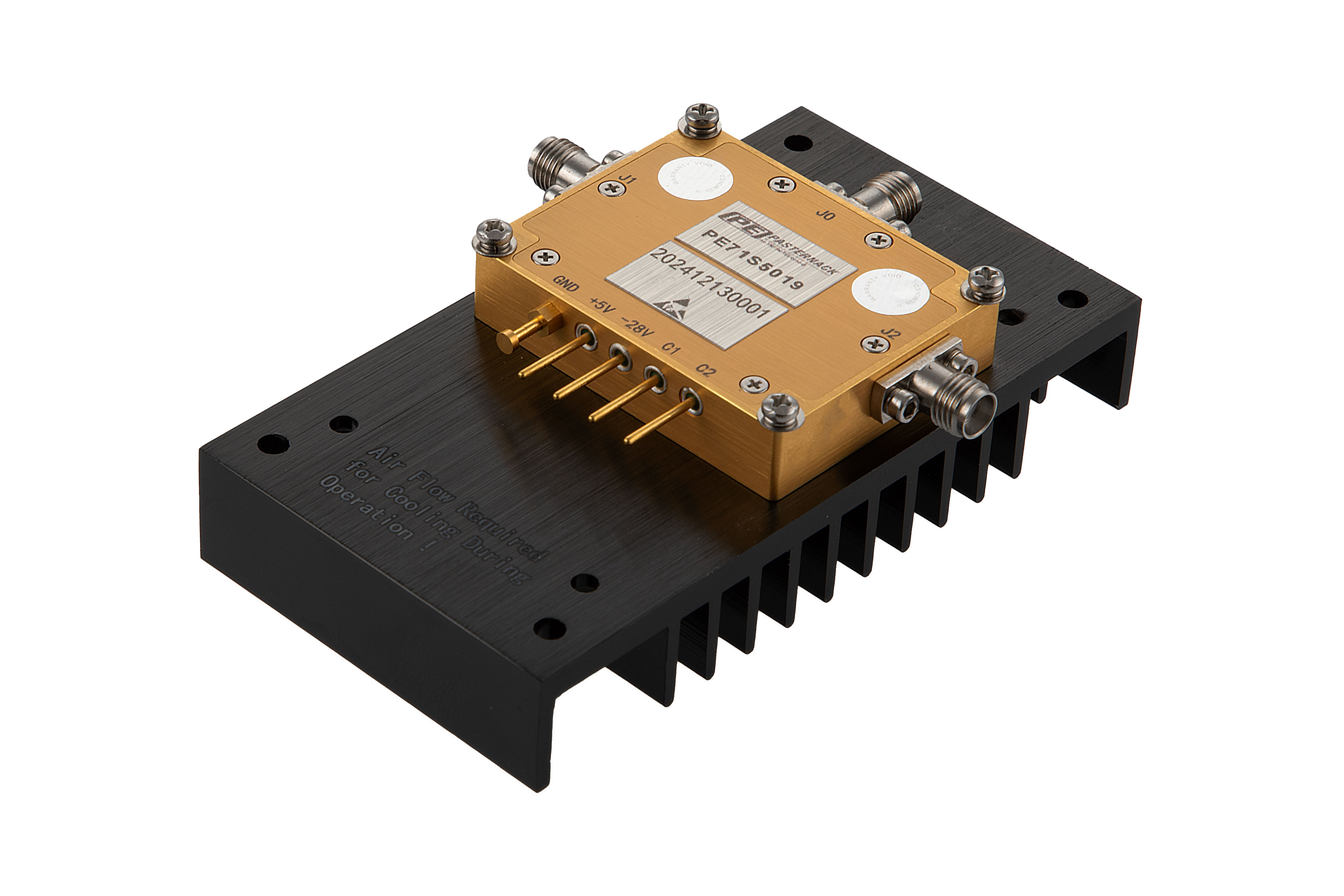 Reflective SPDT PIN Diode Switch Operating From 20 MHz to 500 MHz Up to 100 Watt (+50 dBm) and Field Replaceable SMA with Heatsink