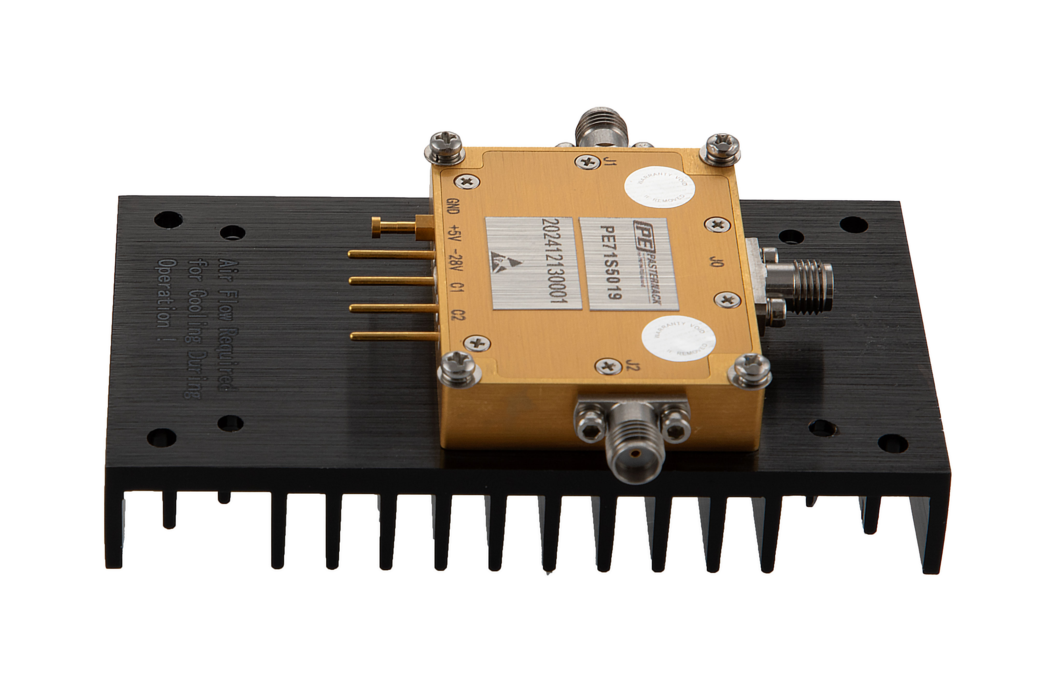 Reflective SPDT PIN Diode Switch Operating From 20 MHz to 500 MHz Up to 100 Watt (+50 dBm) and Field Replaceable SMA with Heatsink