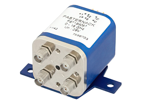 Transfer Electromechanical Relay Latching Switch, DC to 18 GHz, up to 240W, 28V Indicators, Self Cut Off, SMA