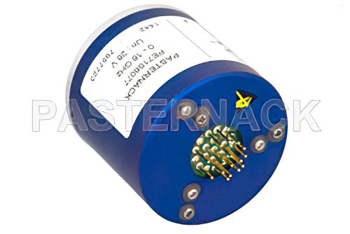SP6T Electromechanical Relay Latching Switch, DC to 18 GHz, up to 240W, 28V Indicators, Self Cut Off, Auto Reset, Diodes, SMA