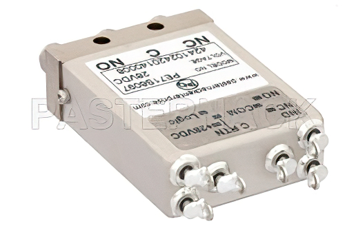 SPDT Electromechanical Relay Failsafe Switch, DC to 26.5 GHz, 20W, 28V TTL, Diodes, Indicators, SMA