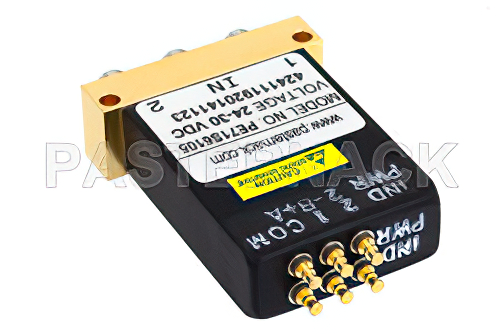 SPDT Electromechanical Relay Failsafe Switch, DC to 40 GHz, 10W, 28V Indicators, TTL, Diodes, 2.92mm
