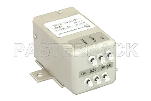 Transfer Electromechanical Relay Failsafe Switch, DC to 26.5 GHz, 20W, 12V Indicators, TTL, Diodes, SMA