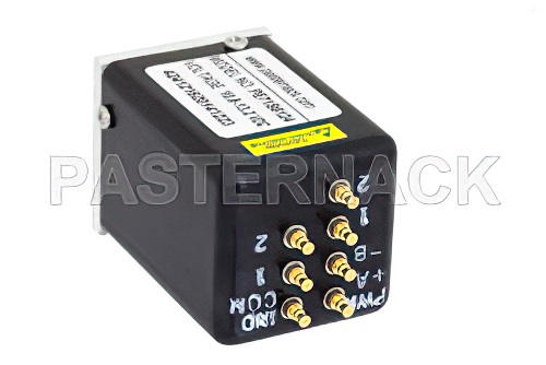 Transfer Electromechanical Relay Latching Switch, DC to 40 GHz, 5W, 12V Indicators, TTL, Self Cut Off, Diodes, 2.92mm