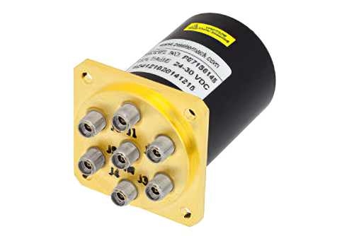 SP6T Electromechanical Relay Normally Open Switch, DC to 40 GHz, 3W, 28V Indicators, TTL, Diodes, 2.92mm