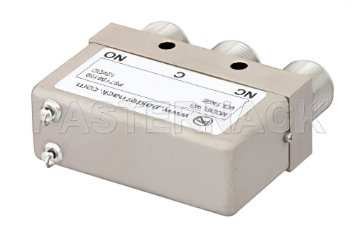 SPDT Electromechanical Relay Failsafe Switch, DC to 12.4 GHz, 160W, 12V, N