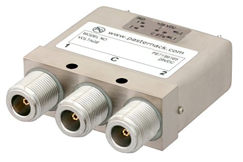 SPDT Electromechanical Relay Latching Switch, DC to 12.4 GHz, 160W, 28V Indicators, TTL, Diodes, Self Cut Off, N