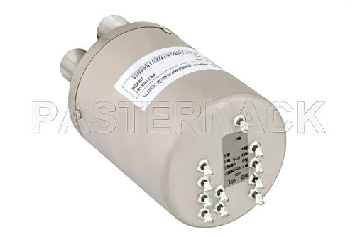 SP4T Electromechanical Relay Normally Open Switch, DC to 10 GHz, 50W, 28V Indicators, TTL, Diodes, N