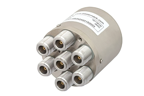SP6T Electromechanical Relay Normally Open Switch, DC to 10 GHz, 160W, 28V, N