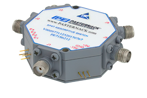 Absorptive SP4T PIN Diode Switch Operating From 500 MHz to 18 GHz Up to 0.1 Watts (+20 dBm) and Field Replaceable SMA