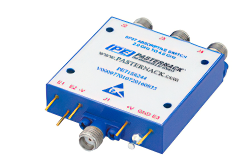 SP3T PIN Diode Switch Operating From 2 GHz to 4 GHz Up to +20 dBm and SMA