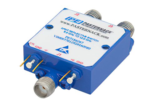 SPDT PIN Diode Switch Operating From 8 GHz to 12 GHz Up to +20 dBm and SMA