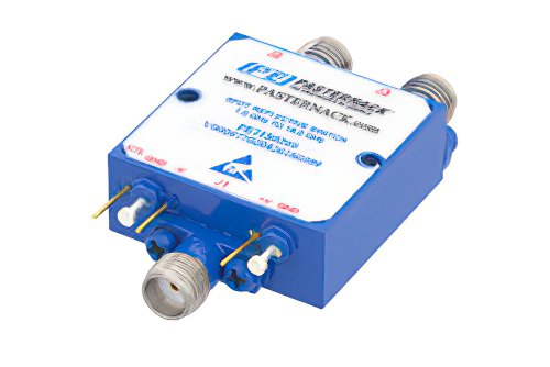 SPDT PIN Diode Switch Operating From 1 GHz to 18 GHz Up to 0.1 Watts (+20 dBm) and Field Replaceable SMA