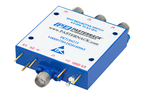 SP3T PIN Diode Switch Operating From 4 GHz to 8 GHz Up to +20 dBm and SMA