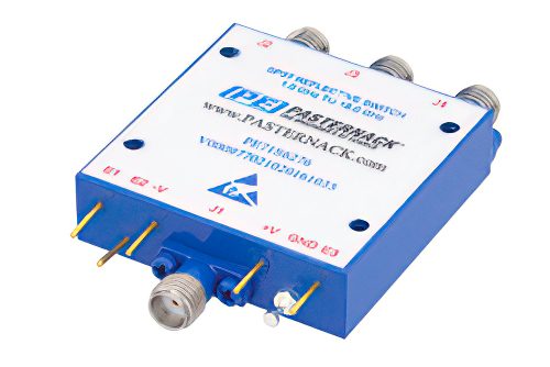 SP3T PIN Diode Switch Operating From 1 GHz to 18 GHz Up to +20 dBm and SMA