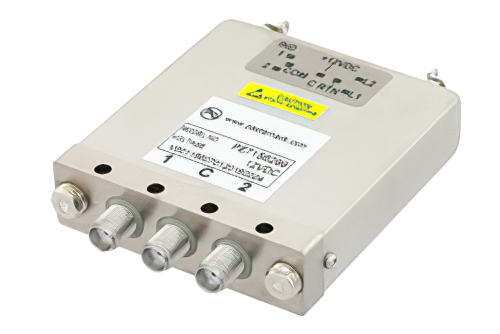 SPDT Electromechanical Relay Latching Switch, Terminated, DC to 22 GHz, 20W, 12V Self Cut Off, Diodes, TTL, Indicators, SMA