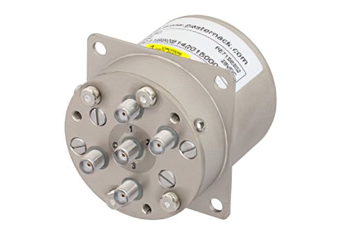 SP4T Electromechanical Relay Normally Open Switch, Terminated, DC to 22 GHz, 20W, 28V, Indicators, SMA