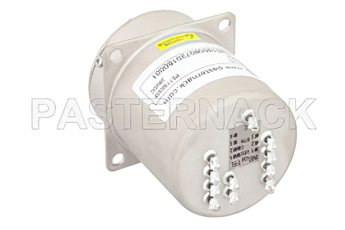 SP4T Electromechanical Relay Latching Switch, Terminated, DC to 22 GHz, 20W, 28V, Indicators, TTL, Self Cut Off, Diodes, SMA