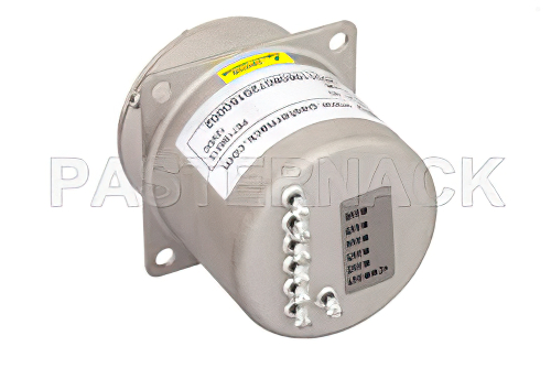 SP6T Electromechanical Relay Latching Switch, Terminated, DC to 22 GHz, 20W, 12V, Self Cut Off, Diodes, SMA