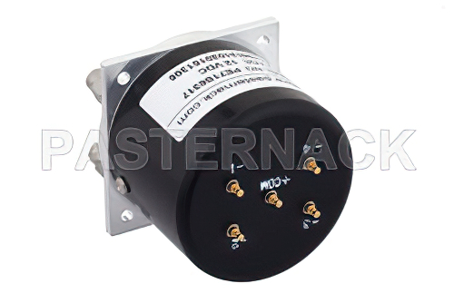 SP4T Electromechanical Relay Latching Switch, Terminated, DC to 40 GHz, 3W, 12V, Self Cut Off, Diodes, 2.92mm
