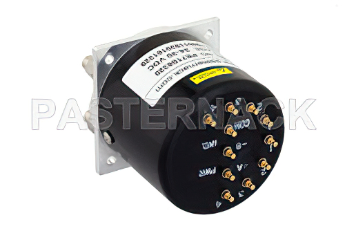 SP4T Electromechanical Relay Latching Switch, Terminated, DC to 40 GHz, 3W, 28V, Indicators, TTL, Self Cut Off, Diodes, 2.92mm