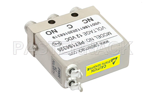 SPDT Electromechanical Relay Failsafe Switch, DC to 18 GHz, 20W, 12V, SMA