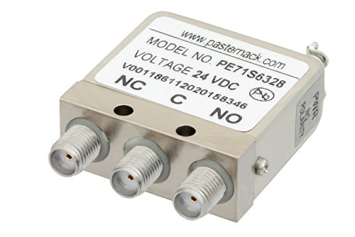 SPDT Electromechanical Relay Failsafe Switch, DC to 26.5 GHz, 20W, 24V, SMA
