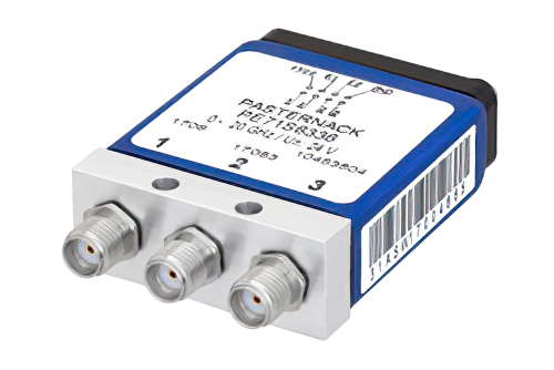 SPDT 0.03 dB Low Insertion Loss Repeatability Relay Latching Switch, DC to 20 GHz, 1W, 24V, Indicators, Self Cut Off, TTL, SMA