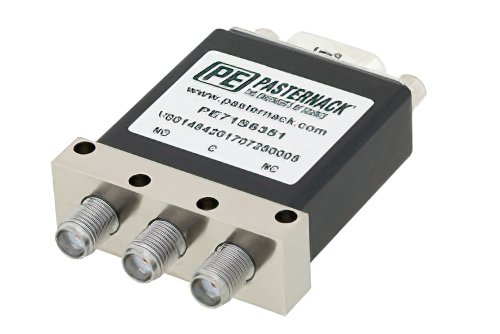 SPDT Electromechanical Relay Failsafe Switch, DC to 18 GHz, up to 90W, 12V, Indicators, SMA