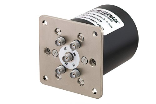 SP4T Electromechanical Relay Normally Open Switch, Terminated, DC to 18 GHz, up to 90W, 28V, SMA
