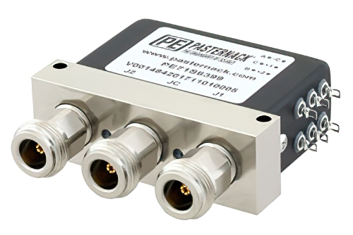 SPDT Electromechanical Relay Latching Switch, DC to 12 GHz, up to 600W, 28V, Indicators, N