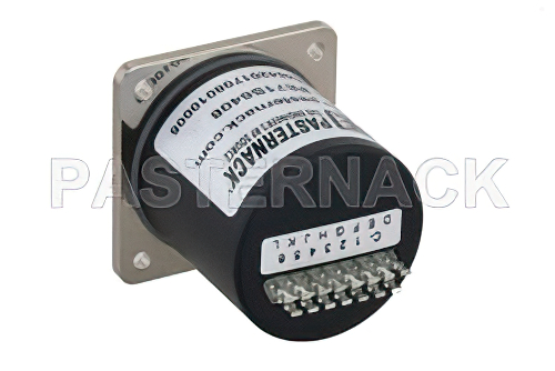 SP4T Electromechanical Relay Normally Open Switch, DC to 18 GHz, up to 90W, 28V, SMA