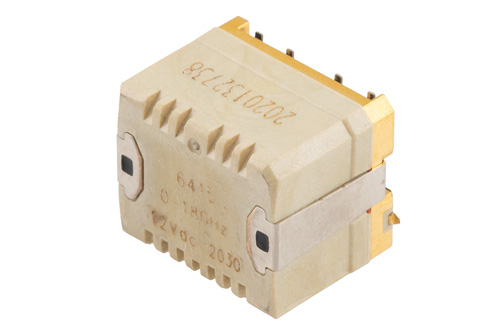 SPDT Electromechanical Relay Latching Switch, DC to 18 GHz, up to 40W, 12V, Hot Switching, SMT, 5M Lifecycles