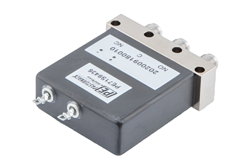SPDT Failsafe DC to 18 GHz Electro-Mechanical Relay Switch, 90W, 12V, 2M Lifecycles, SMA