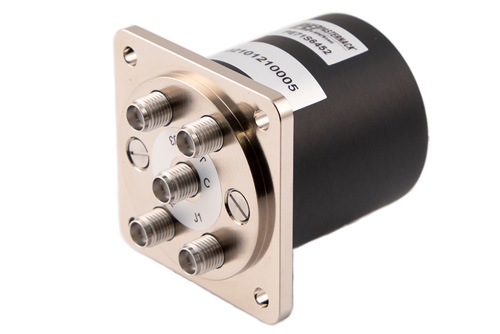 SP4T Electromechanical Relay Normally Open Switch, DC to 26.5 GHz, up to 90W, 2M Lifecycles, 12V, SMA