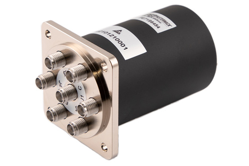 SP6T Electromechanical Relay Normally Open Switch, DC to 26.5 GHz, up to 90W, 2M Lifecycles, 12V, Indicators, TTL, Suppression Diodes, SMA