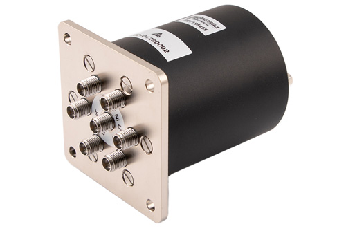 SP6T E-M Relay Latching Switch with Self Cut-Off, DC to 40 GHz, 10W, 2M Lifecycles, 28V, Auto Reset, +COM Supression Diodes, 2.92mm